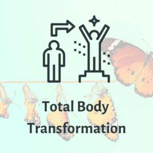 A picture of butterflies and a person with a body transformation.